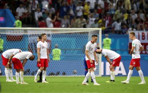 Kadra Polski po meczu z Kolumbią